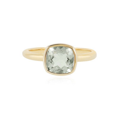 Anillo en plata con Amatista verde