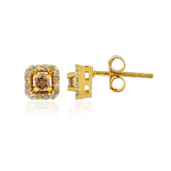 Pendientes en plata con Diamante I3 champán