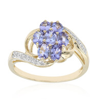 Anillo en oro con Tanzanita