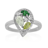 Anillo en plata con Amatista verde