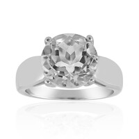 Anillo en plata con Topacio blanco