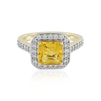 Anillo en oro con Berilo amarillo