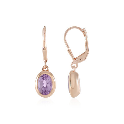 Pendientes en plata con Amatista Rosa de Francia