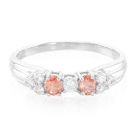 Anillo en plata con Zafiro Padparadscha