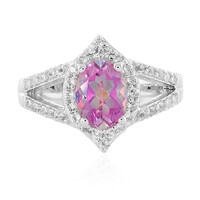 Anillo en plata con Topacio aniversario