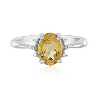 Anillo en plata con Citrino