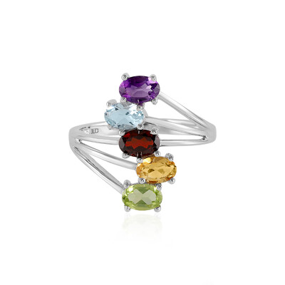 Anillo en plata con Amatista de Zambia