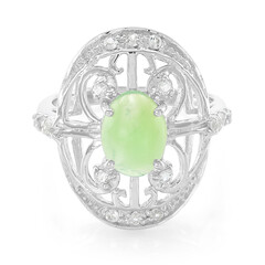 Anillo en plata con Crisoprasa imperial