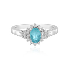 Anillo en plata con Apatita azul