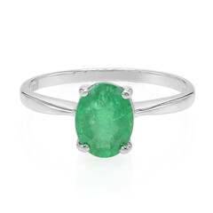 Anillo en plata con Esmeralda de Bahía