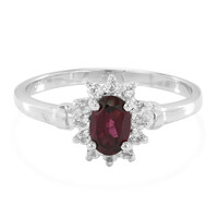 Anillo en plata con Rodolita de Brasil