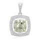 Colgante en plata con Amatista verde