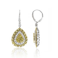 Pendientes en oro con Diamante amarillo SI1 (CIRARI)