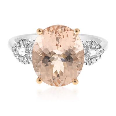 Anillo en oro con Morganita AAA (AMAYANI)