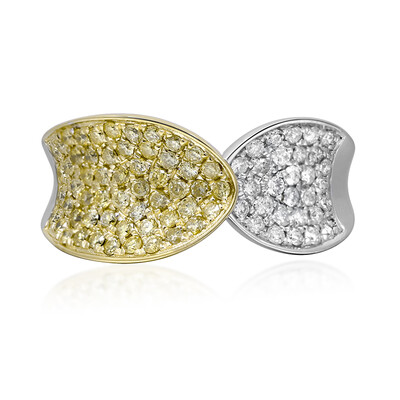 Anillo en oro con Diamante amarillo SI2 (CIRARI)