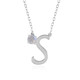 Collar en plata con Piedra de Luna arcoíris