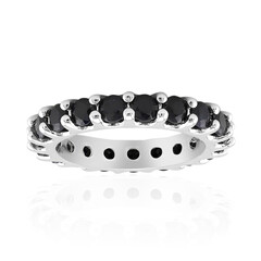 Anillo en plata con Zafiro negro