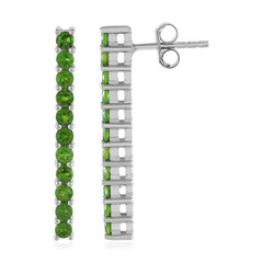 Pendientes en plata con Diópsido de Rusia