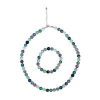 Set en plata con Fluorita