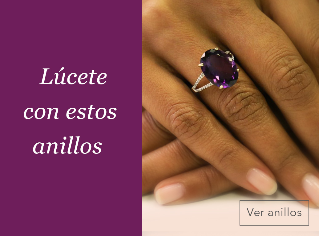 Anillos de plata, de oro y bañados en oro con piedras preciosas